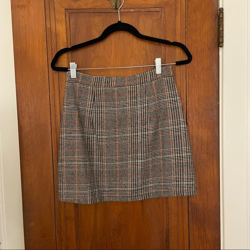 Women's Plaid High Waist Bodycon Mini Skirt